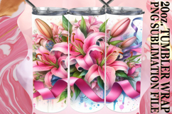 Cheerful Sublimation 20oz tumbler wrap, Flowers Product Image 1