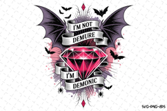 I'm not Demure I'm Demonic Svg | Halloween Svg | Svg File Product Image 1