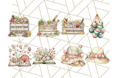 Coastal Cottagecore Summer Clipart PNG, Beachy Calm Vibes Product Image 5