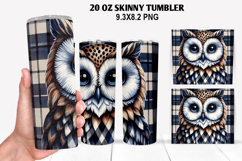 Owl Skinny Tumbler 20oz Wrap Design, Animal Tumbler Wrap Product Image 1