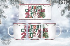 Christmas Mug Wrap Design - Christmas Dog Sublimation Product Image 2