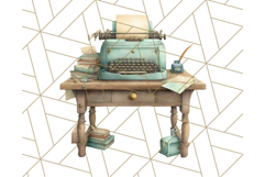 Whimsical Library Clipart with Cozy Readers and Books Product Image 5