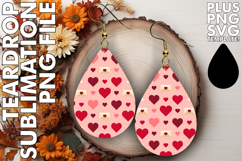 Unique Teardrop EARRINGS Design, Valentine's Pattern Product Image 1