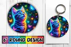 Enchanted Circle Keychain PNG, Cat Product Image 1