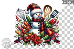 Christmas Snowman Sublimation - Clipart PNG Design Product Image 1