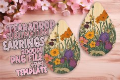 Timeless Floral Teardrop Earring Assortment PNG Product Image 1