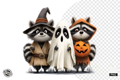 Halloween Spooky Raccoons Clipart Product Image 1