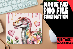 cheerful mouse pad Inspirational PNG, Cute Dino Product Image 1