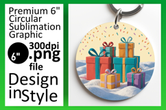 Sophisticated Round Design for Keychains , Holiday Product Image 1