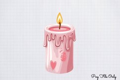 Retro Valentine Day Clipart PNG Product Image 1