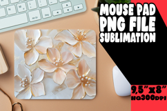 TIMELESS MOUSE PAD PNG STYLE, 3D Flower Product Image 1