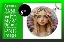 Cute Round Design Keychain Template , Fairy Product Image 1