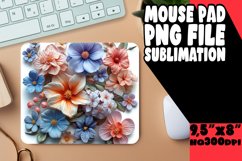 Chic Vibrant Floral Pattern Mouse Pad: Colorful Style Product Image 1