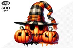 Halloween Pumpkins Sublimation - Clipart PNG Design Product Image 1