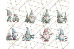 Cozy Winter Gnome Clipart PNG, Christmas Gnome Clip Art Product Image 9