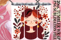 Graceful Female Portrait Tumbler Wrap 20oz Product Image 1