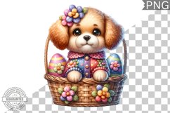 Easter Dog Sublimation - Easter Clipart PNG Design Product Image 1