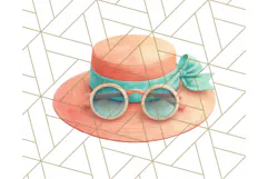 Coral and Aqua Summer Clipart PNG Pastel Tropical Icons Product Image 5