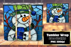 Christmas Snowman 3D Tumbler Wrap Sublimation Product Image 1