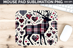 Watercolor Deer Mouse Pad Sublimation - Valentines PNG Product Image 1