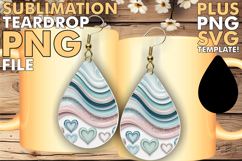 Charming Teardrop Earrings PNG, Pattern Product Image 1