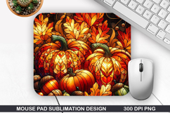 Pumpkin Mouse Pad Sublimation, Halloween Mouse Pad PNG Product Image 1