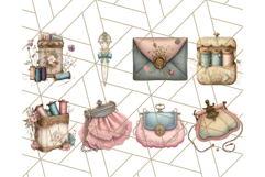 Vintage Cottagecore PNG Clipart, Phones Teacups Home Decor Product Image 9