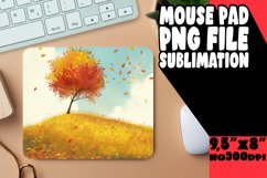 Watercolor Autumn Views Mouse Pad Sublimation Product Image 1