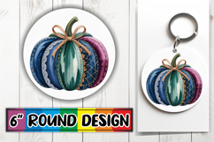 Joyful Coaster Round Style, Pumpkin Watercolor Product Image 1