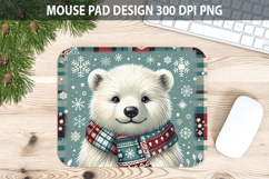 Christmas Bear Mouse Pad Sublimation - Animal PNG Desig Product Image 1