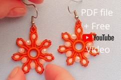 Micro Macrame Sparkling Earrings DIY YouTube Transcript Product Image 1
