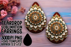 Artistic Teardrop Design for Crafting , Mandala Product Image 1