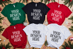 Christmas Family Matching Flat Lay T-Shirt Mockups Product Image 1