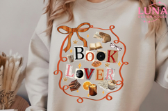 Colorful Boho Floral Bookworm Png, Bookish Png, Preppy Book Product Image 1