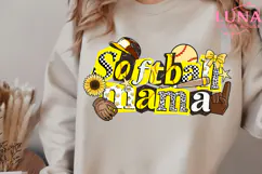 Softball Mama png, Distressed Game Day png, Softball Png Product Image 1