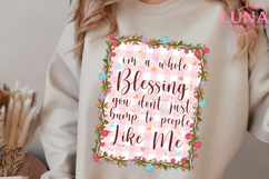 I’m A Whole Blessing PNG, Simply Blessed Affirmation Quote Product Image 5