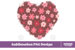 Retro Flowers Background Png Floral Paper Sublimation Splash Product Image 1