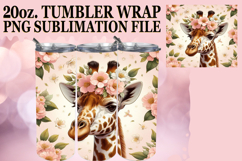 Heartfelt Moments 20oz tumbler wrap, Giraffe Product Image 1