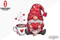 Valentine Gnome Sublimation Clipart - High Quality Design Product Image 5