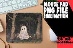 Halloween Mouse Pad with Ghosts Design PNG Product Image 1