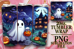 Happy Vibes 20oz tumbler wrap, Ghost Product Image 1