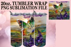20oz Sublimation: Sparkly Butterfly Tumbler Wrap Product Image 1