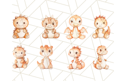 Cute Pastel Dinosaur Clipart PNG Bundle for Nursery Art Product Image 9
