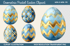 Geometric Pastel Easter Clipart Bundle PNG Product Image 4