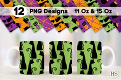 12 Happy Halloween Mug Sublimation PNG Bundle, Mug Wrap Product Image 1