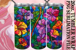 Colorful 20oz Tree Tumbler Wrap Stained Glass Art Product Image 1