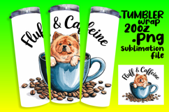 ELEGANT 20oz Tumbler Graphic for Custom Gifts , Coffee Dog Product Image 1