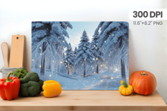Winter Christmas Wonderland Cutting Board PNG Sublimation Product Image 1