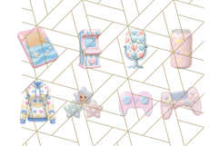 Pastel Gamer Girl Clipart PNG, Kawaii Gaming Elements Product Image 9