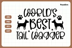Funny Dog Bandana Quotes SVG | World's Best Tail Wagger Product Image 3